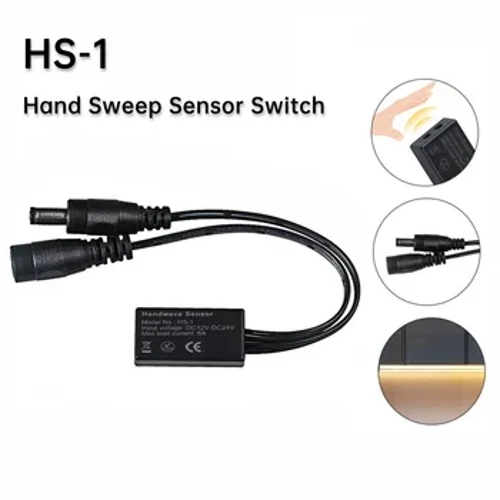 Hand Sweep Bevægelsessensor Switch Detector DC 12V 24V 6A IR Smart Handwave Dimmer Til Køkkenskab Skab LED Strip Light