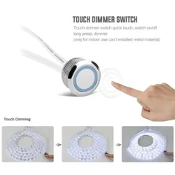 Đèn LED Mờ 5V 12V 24V Cảm Ứng Cảm Biến Điều Khiển Nút Công Tắc Điều Khiển Vô Cấp Mờ Cho 5050 3528 dây Đèn LED Giường Tủ Quần Áo Tủ
