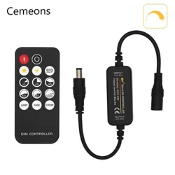 Mini LED Dimmer DC5-24V 6A ไร้สาย RF Controller สวิทช์ 14 Key รีโมทคอนโทรลเดี่ยวสี 3528 5050 2835 COB LED Strip Light
