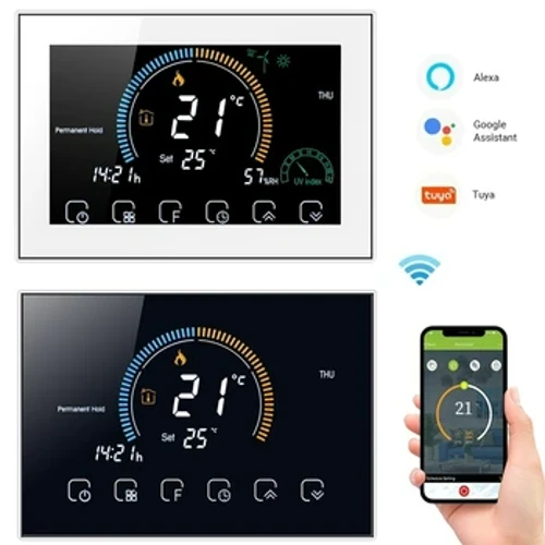 Parduodu karštą išmanųjį namų „Wi-Fi“ termostatą, skirtą elektriniam/vandeniniam grindų šildymui, namų temperatūros reguliatorius Darbas su „Alexa Google Home APP“