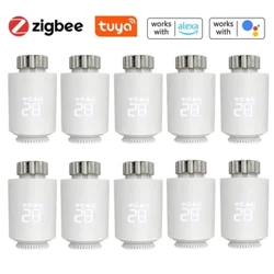 Tuya Zigbee Smart Life TRV Thermostat Thermostat Radiator Valve Rumah Pemanasan Radiator Thermostat Pengontrol Suhu