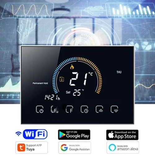 TUYA Wi-Fi Smart, großer bunter Bildschirm, Raum, programmierbarer Luftthermostat, WIFI für Schalter, Heizung, Kühler, Bridge, Voice Alexa