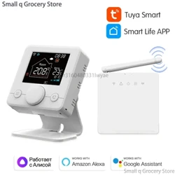 Inteligentny bezprzewodowy termostat RF433 WiFi programowalny regulator temperatury do siłownika kotła gazowego w pomieszczeniu praca z Alexa Google