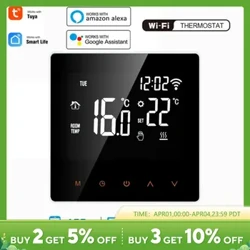 Termostato WiFi intelligente Riscaldamento a pavimento elettrico Temperatura caldaia acqua/gas Il telecomando funziona con l'APP TuyaSmart Alexa Google