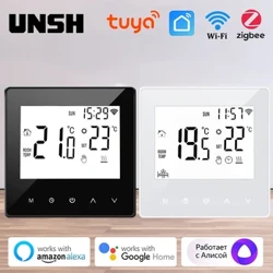 Tuya WiFi/ZigBee Smart Thermostat Suhu Air Listrik Lantai Pemanas Gas Boiler Controller Dukungan Alice Alexa Google Home