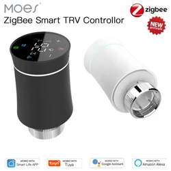 Moes TRV Zigbee 3.0 Tuya Ny radiatoraktuatorventil Smart programmerbar termostat temperaturvarmer Alexa stemmekontroll