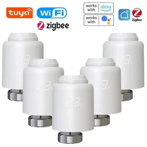 Tuya WiFi Zigbee Radiator Actuator Termostatické ventily Smart TVR termostat Podpora regulátoru teploty Alexa Google Home