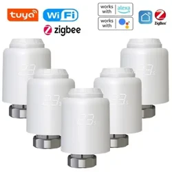 Tuya WiFi Zigbee Radijator Actuator Termostatski ventili Smart TVR Termostat Regulator temperature Podrška Alexa Google Home