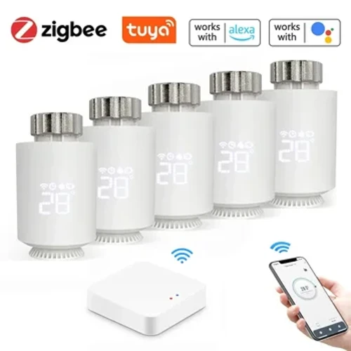 Tuya ZigBee Wifi Radiator Actuator Thermostat Smart TRV Thermostatic Valve Pulea Temperature Support Alexa Google Home  #20