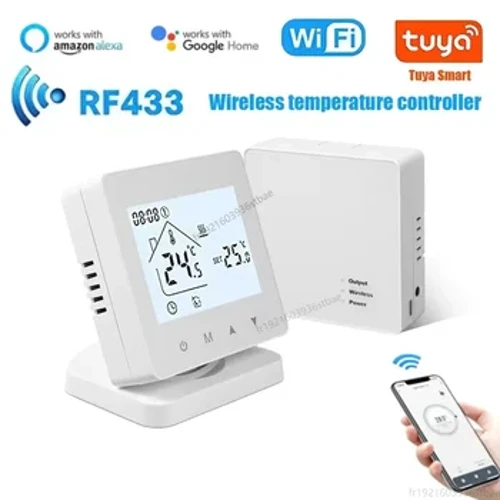 Tuya Smart WIFI Thermostat fir Gas Kessel Raumheizung RF Heem Temperaturkontroller Programméierbar Thermostat Google Alexa Alice