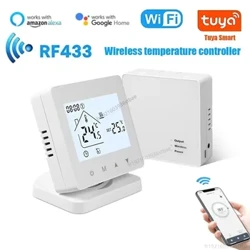 Tuya WIFI Thông Minh Bình Giữ Nhiệt Cho Gas Sưởi Ấm Phòng RF Bộ Điều Khiển Nhiệt Độ Nhà Có Thể Lập Trình Bình Giữ Nhiệt Google Alexa Alice