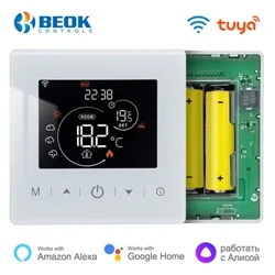 Tuya WiFi Heating Thermostat Smart Home Battery Powered Temperature Controller No Gas Boiler Hana Me Alcie Alexa Google Home