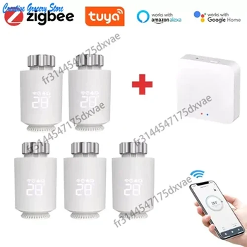 Tuya ZigBee Radiator Actuator Termostat Smart TRV termostatický ventil Podpora regulátoru teploty Alexa Google Home TRV06