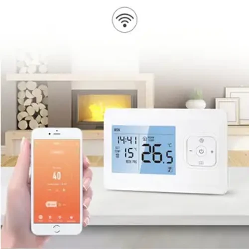 Termostato inteligente wi-fi, controlador de temperatura sem fio Tuya RF para aquecimento de água de caldeira a gás, funciona com Alexa Home