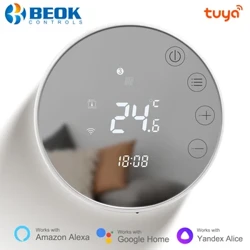 Beok Tuya Smart Wifi Termostato Pavimento Caldo Caldaia a Gas Riscaldamento Termoregolazione LCD Touch Screen Telecomando per Alice, Alexa