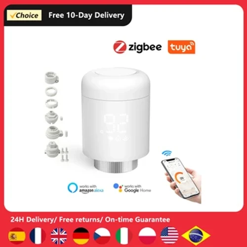 Tuya Zigbee Thermostatic Radiator Valves Cerdas Wireless Mobilephone App Control Home Pemanasan Termostat Suhu Contro