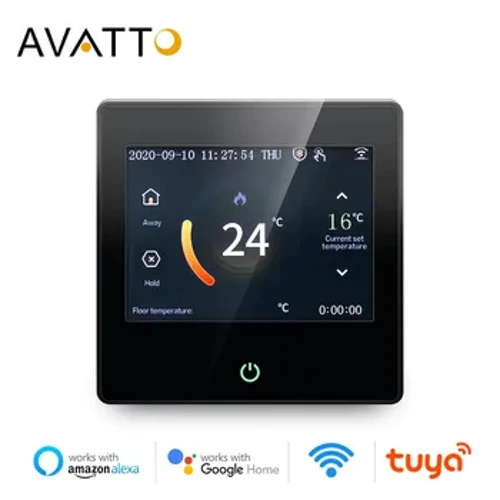 AVATTO WiFi Thông Minh Bình Giữ Nhiệt Làm Nóng Bộ Điều Khiển Nhiệt Độ Với Độ C/Fahrenheit Màn Hình Cảm Ứng LED Hoạt Động Với Alexa Google Home