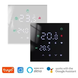 MINCO HEAT Regolatore di Temperatura Tuya WiFi Termostato 3A 16A Display LCD Touch Screen per Acqua/Pavimento Elettrico/Caldaia a Gas