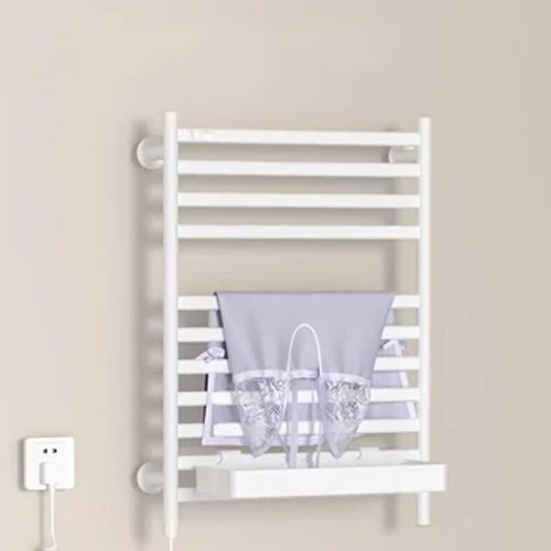 Electric Heated Towel Rack Home Punch-free Smart Towel Heated Drying Rack One-button Switch Towel Warmer Bathroom Accessories