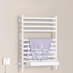 Suport electric pentru prosoape încălzit acasă, fără lovituri, Suport de uscare încălzit pentru prosoape, cu comutator cu un singur buton, accesorii pentru baie