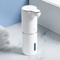 Distribuitoare automate de săpun cu spumă Mașină de spălat manuală inteligentă pentru baie cu încărcare USB Material ABS alb de înaltă calitate