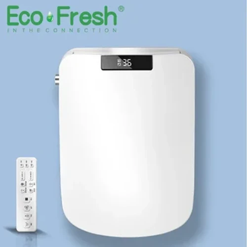 Ecofresh karratu smart komuneko eserlekuaren estalkia bidet-ontzi elektronikoak berotzeko estalki adimendun garbi eta lehor bainugelarako