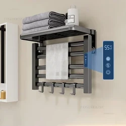 Smart Towel Warmers Kamar Mandi Listrik Dipanaskan Handuk Rel Kamar Mandi Rak Kamar Mandi Suhu Konstan Pengeringan Rak Handuk Listrik