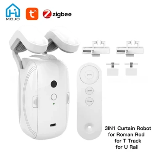 Tuya Zigbee T U I Traccia Asta Romana Motore per tende intelligente Robot elettrico automatico per tende Robot APP Controllo vocale Alexa Google Home Alice