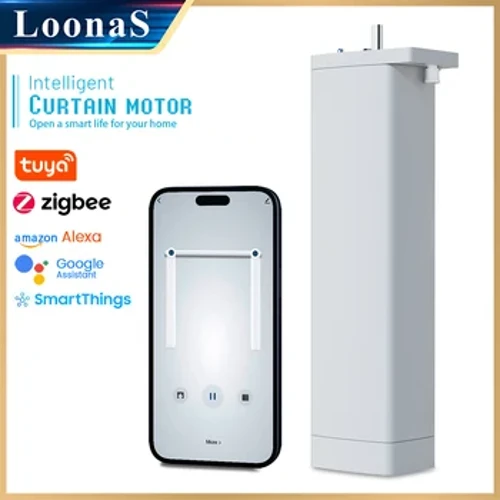3. sukupolven lyhyempi Tuya Zigbee Electric Smart Curtain -moottori Älykäs tuki Ääniohjaus Alexa Google Assistant