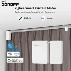 Έξυπνος διακόπτης κουρτινών SONOFF Zigbee Κινητήρας κουρτινών Ηλιακό πάνελ 5V/1A Smart Home Ewelink APP Έλεγχος Εργασία με Alexa Google Home