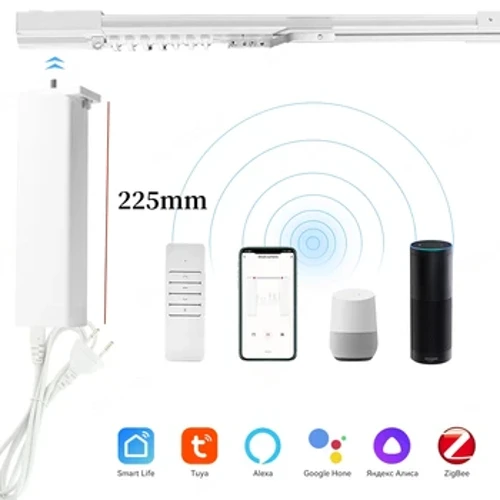 Byrrach Tuya Zigbee Llen Trydan Modur Deallus App Bywyd Cartref Rheoli Llais o Bell Gweithio gyda Alexa Google
