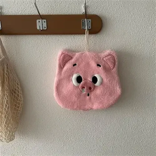 Hangable Towel Maginhawang Suspension Design Cute Hand Towel Functional Popular Towel Mga Bata sa Kusina Basahan Paglilinis ng Kusina
