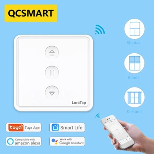 Tuya Smart Life Cuirtín wifi an AE Athraigh Balla Fisiciúil do Dhallóga Aip Shutter Shutter Tacaíocht Uaineadóir Google Home Alexa Voice Control