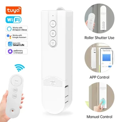 Tuya zigbee Smart electric motorized roller blinds shutter motor na may RF Remote Intelligent APP Control work Alexa Google Home