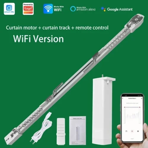 Prilagođene pametne zavjese za prozor tuya wifi električni motor za zavjese sa željezničkom tračnicom app contro support alexa google home asistent
