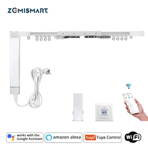 Zemismart Tuya WiFi Smart Track Κουρτίνα Blind Motor Alexa Echo Google Home Alice Voice Control Ηλεκτρικές κουρτίνες σκηνής