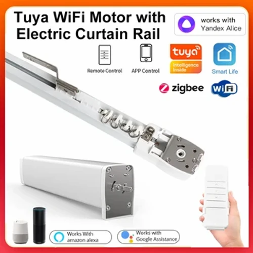 Tuya Wifi alexa Zigbee Alexa Google Smart Home Electric Curtain System Track Track Set