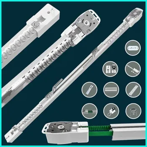 Mabilis na Custom na Electric Curtain Track Rails para sa Zigbee Wifi Tuya Smart Curtains /Dooya 82 Motor Home Nako-customize na Ziptrack Railway