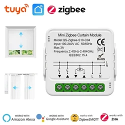 Tuya ZigBee 3.0 Modulo interruttore intelligente per tende per tende a rullo Motore elettrico per tapparelle App Smart Life Funziona con Alexa Google Home