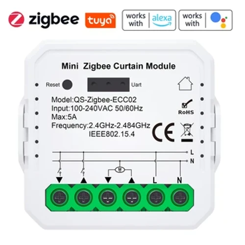TUYA ZIGBEE/WIFI Perde Modülü Ev Akıllı Perde Modülü MobilePhone App Gateways ile kullanılan uzaktan kontrol ihtiyaçları