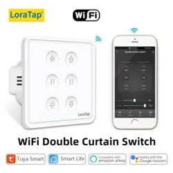 Tuya Smart Life EU WiFi dupla függöny kapcsoló redőnyhöz Elektromos motor Google Home Alexa Echo Hangvezérlés barkácsolás