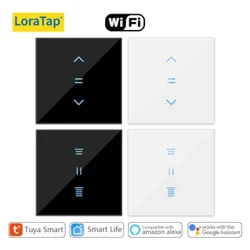 LoraTap Tuya Smart Life WiFi Gortinak Pertsianak Etengailua Roller Persian Motor Etengailua Atzeko argiaren Estiloa Google Home Alexa Ahots Kontrola