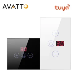 AVATTO Tuya Israel EU/US Smart WiFi ūdens sildītāja skārienslēdzis 4400W 20A ar jaudas monitora katlu darbojas Alexa Google Home