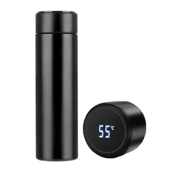 500 ml digital termokandeflaske smart kop med temperaturdisplay 304 rustfrit stål vakuumisoleret intelligent kaffekop