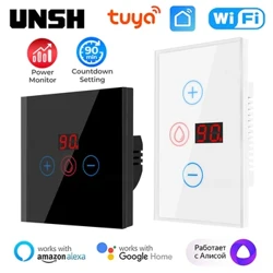 Tuya WiFi Boiler Switch 4400W EU/US ჭკვიანი წყლის გამაცხელებელი კონდიციონერის ჩამრთველი Smart Life Control მხარდაჭერა Alice Alexa Google home