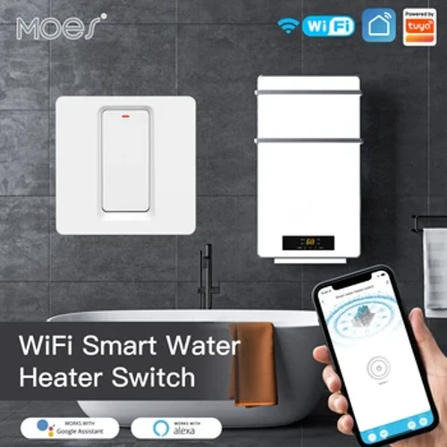 MOES Tuya Smart WiFi ūdens sildītāja katla slēdzis Smart Life APP bezvadu vadības taimeris ūdens sildīšanai Alexa Google Home