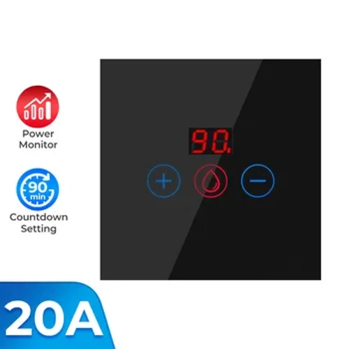 Smart Tauchsieder Timer Schalter 20A WIFI Boiler Smart Warmwasserbereiter Touch Panel Timer Schalter für Google Home