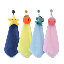 Cute Animal Hand Towel for Child Super Absorbent Microfiber Kitchen Towel High-efficiency Tableware Cleaning Towel Kitchen Tool