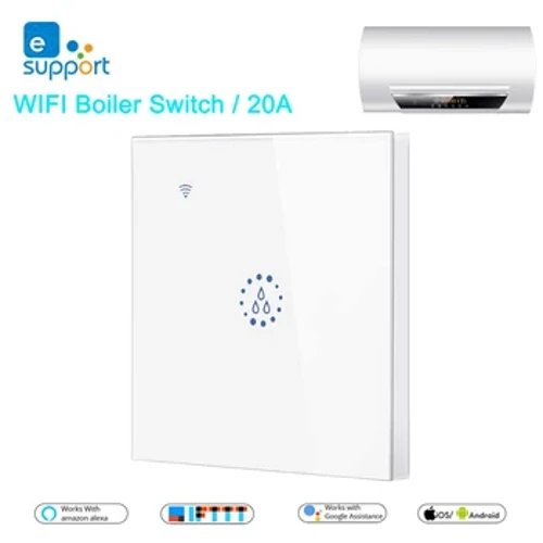 eWeLink Wifi Smart Switch Διακόπτης θερμοσίφωνα, Εσωτερικός λέβητας Wifi, Γυάλινος πίνακας, Χρονοδιακόπτης, Τηλεχειριστήριο Alexa Google Assistant Voice