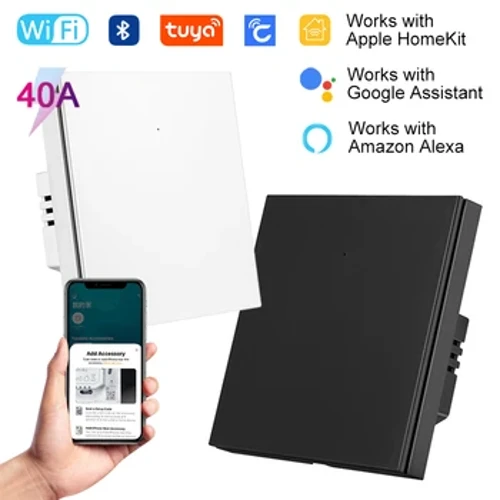 Tuya Smart WiFi Water Heater Boiler Switch BLE Dual Mode Light Switch Timer Panel APP Pulea Galulue ma Alexa Google